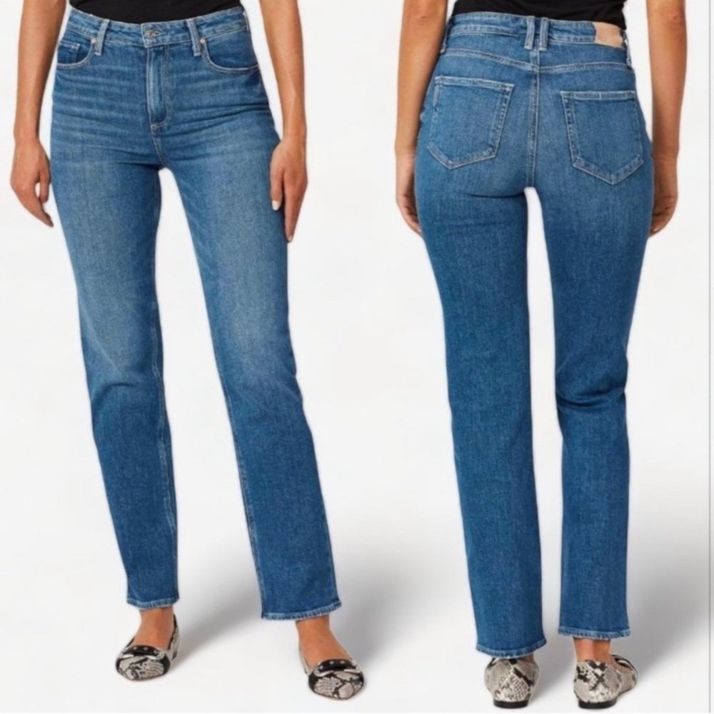 Paige Stella Seamed Beltloops High Rise Straight Leg Jeans in Roadhouse size 29